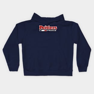 Poitiers France Retro Kids Hoodie